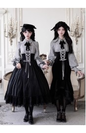 With Puji Letters and Poems-When The Curtain Falls Fishtail Skirt OP and Sets(Pre-Order/Full Payment Without Shipping)